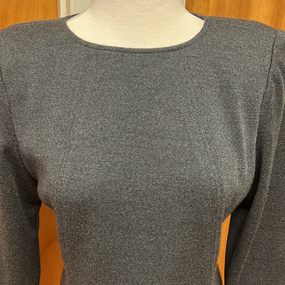 Vintage Oscar de la Renta charcoal color dress size 10 - Picture 3 of 4